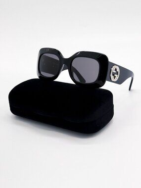 NEW GUCCI SUNGLASSES GG1695S 001 BLACK SQUARE WOMEN GUCCI EYEWEAR
